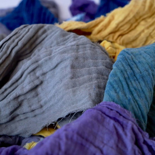 天然染料紗布碎布 三河木棉 知多木棉/組合裝 充足400克