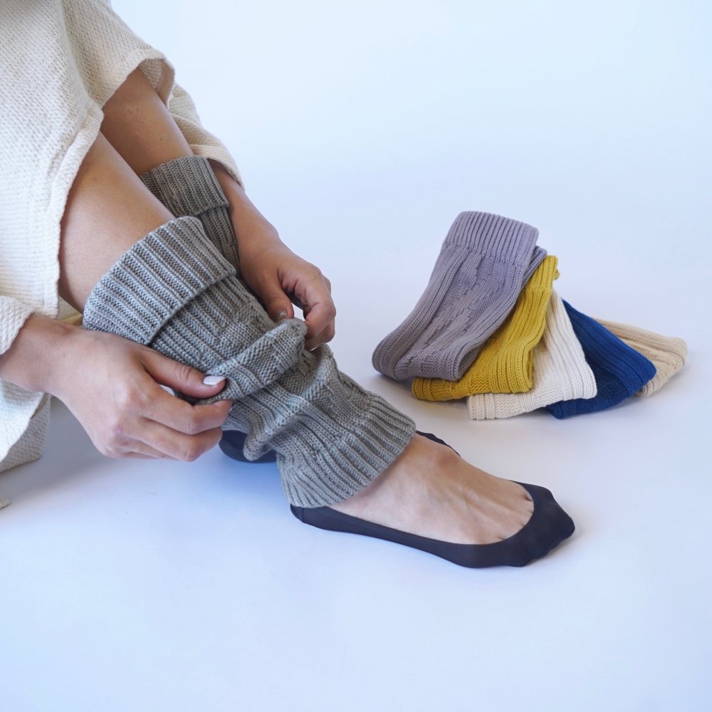 棉質圖案編織腿套/6種顏色