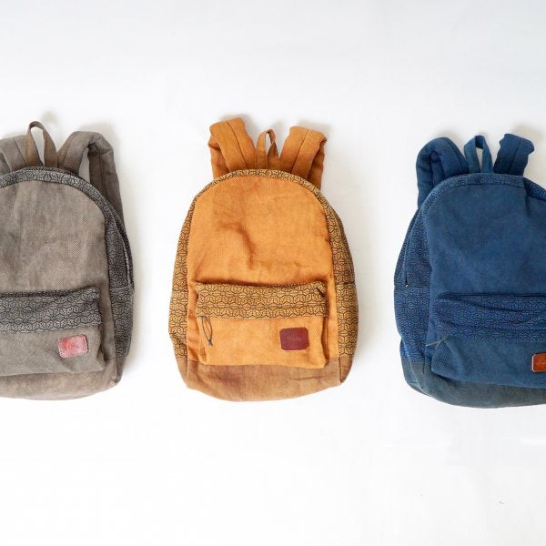 日常揹包帆布包/三河木棉 刺繡編織