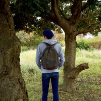 日常揹包帆布包/三河木棉 刺繡編織