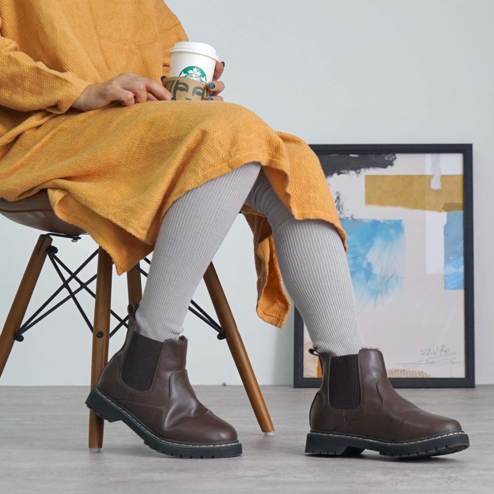 暖腹棉質打底褲/淺灰色/三河產針織款