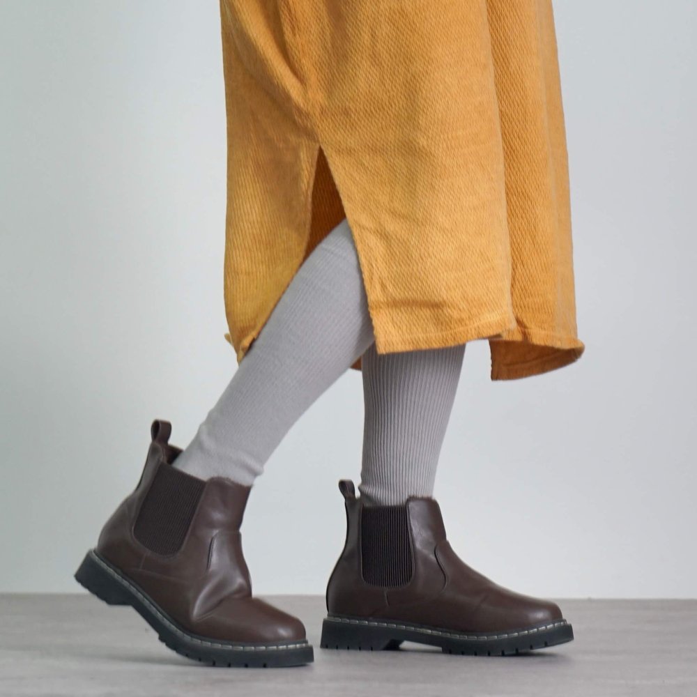 暖腹棉質打底褲/淺灰色/三河產針織款