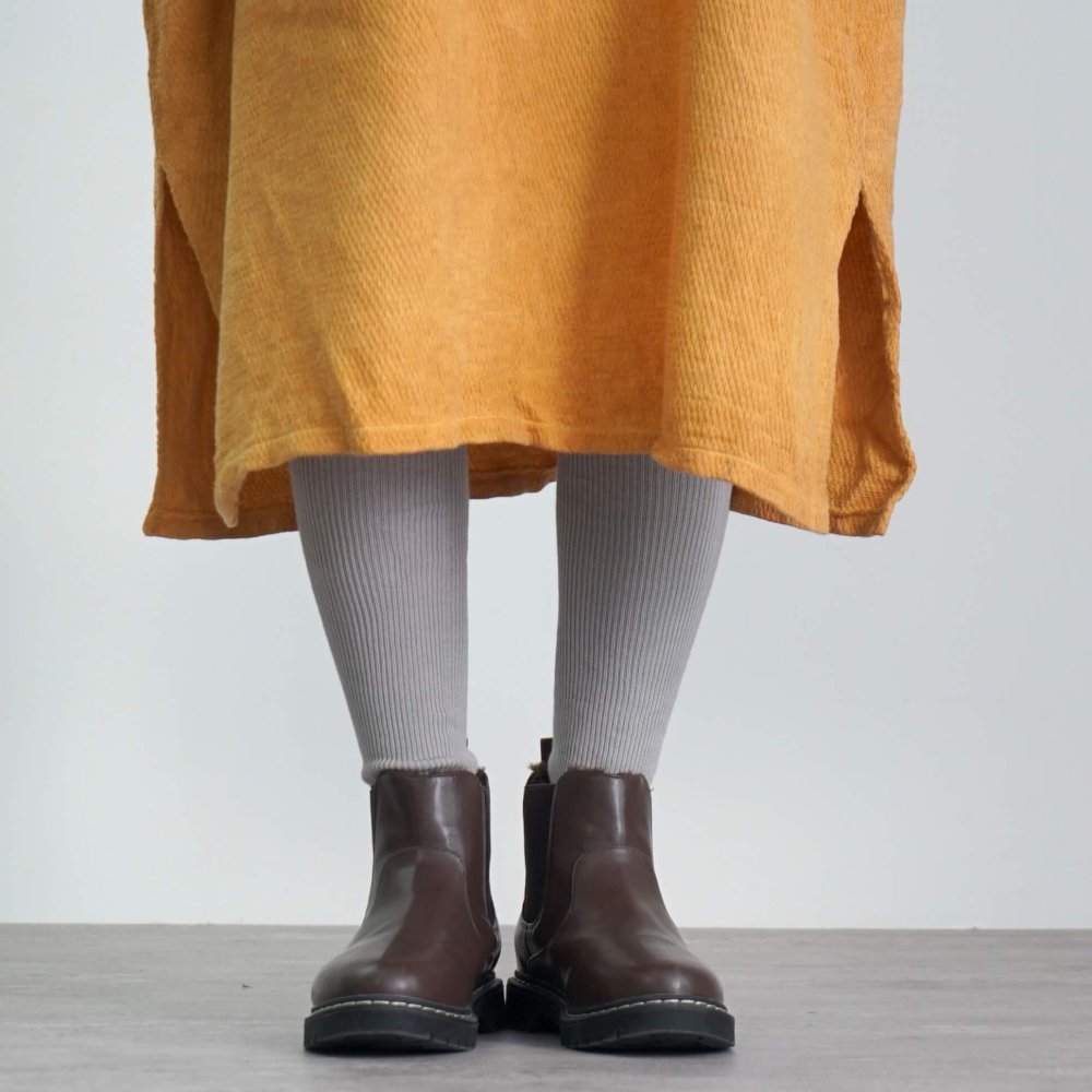 暖腹棉質打底褲/淺灰色/三河產針織款