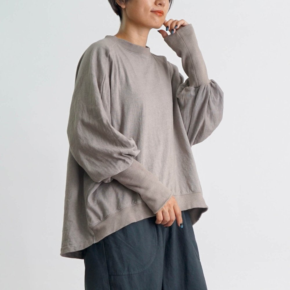 【福袋】圓領衛衣/卡其色+闊腿褲/黑色