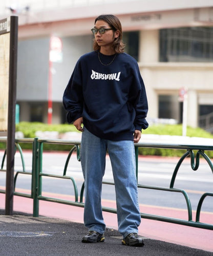 聯名 UPSIDE DOWN LOGO SWEAT/裡起毛圓領衛衣