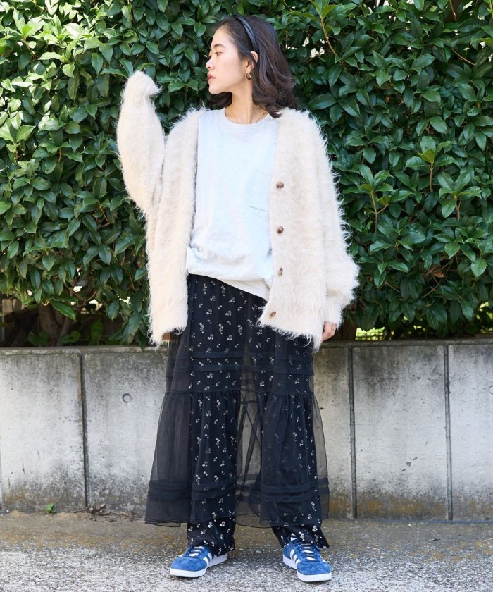 絨毛針織 V領開衫