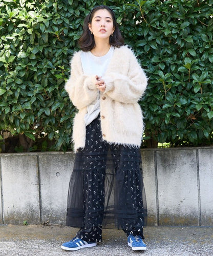 絨毛針織 V領開衫