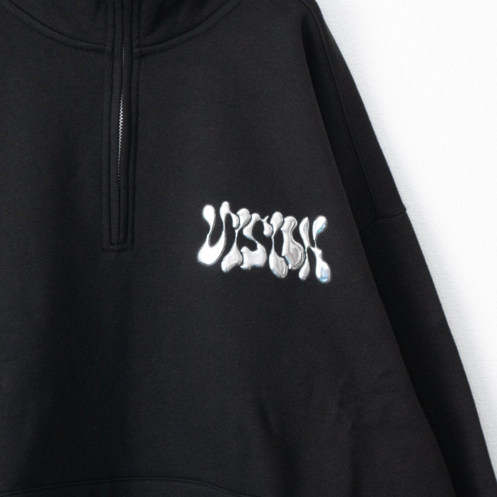 VISION STREET WEAR 金屬發泡半拉鍊上衣 黑色 (CT6990BK)