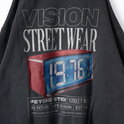 VISION STREET WEAR 顏料數字印花衛衣 炭灰色 (CT6988CH)