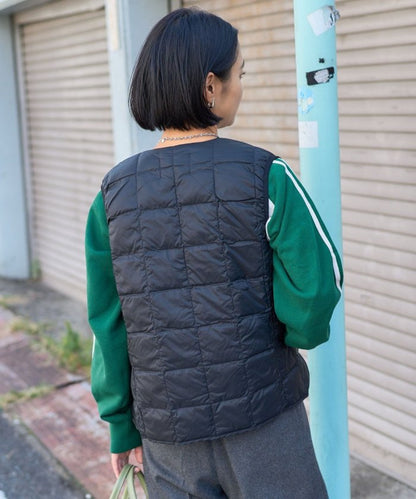基礎款 V領鈕釦內膽羽絨背心