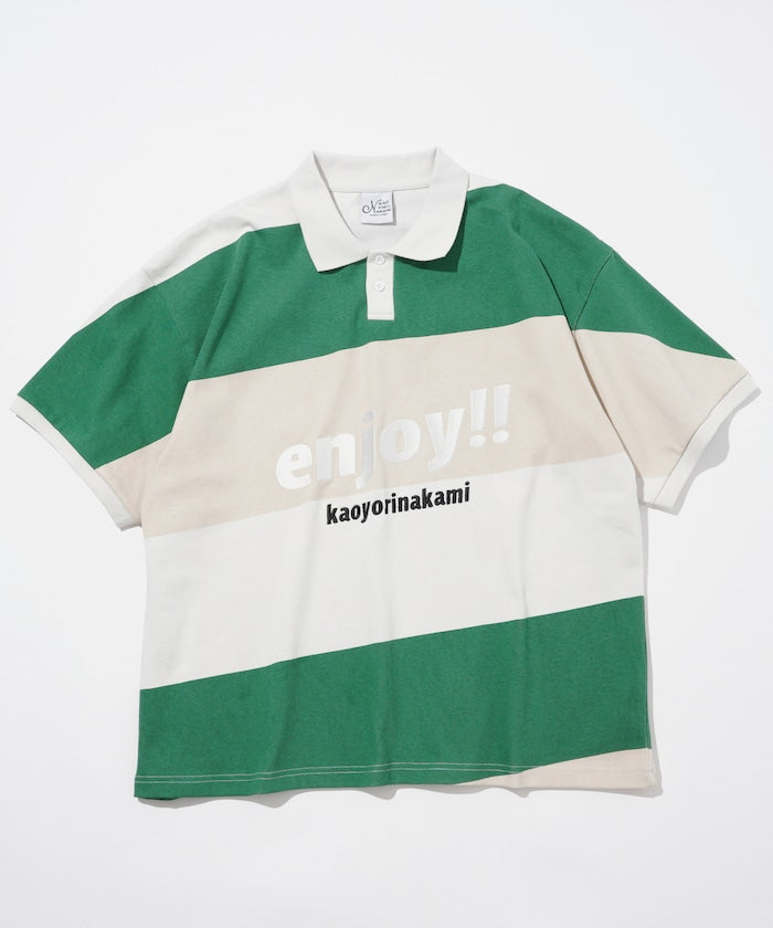 Border Polo Shirts/ボーダー ポロシャツ 邊框款式短袖衫