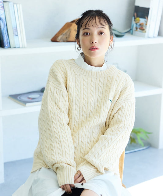 聯名迷你電纜針織套頭衫