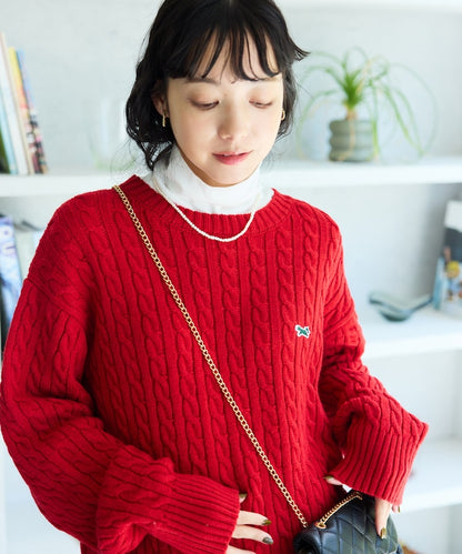 聯名迷你電纜針織套頭衫