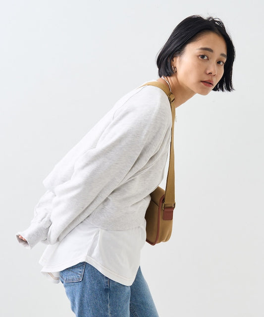 【套裝商品】裡毛 短款衛衣 長袖T恤 套裝