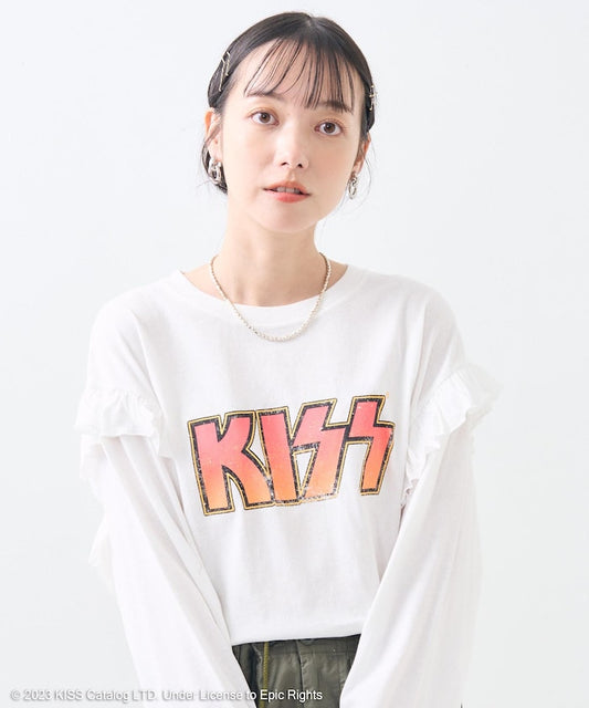 KISS Logo 蕾絲 長袖T恤