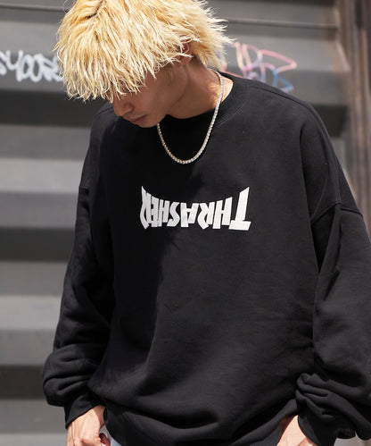 聯名 UPSIDE DOWN LOGO SWEAT/裡起毛圓領衛衣