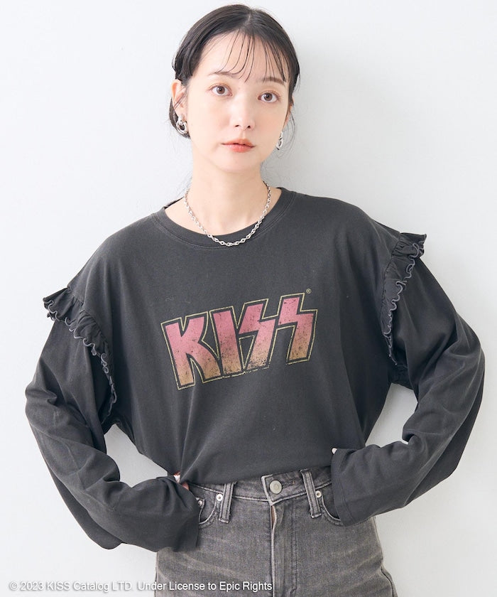 KISS Logo 蕾絲 長袖T恤