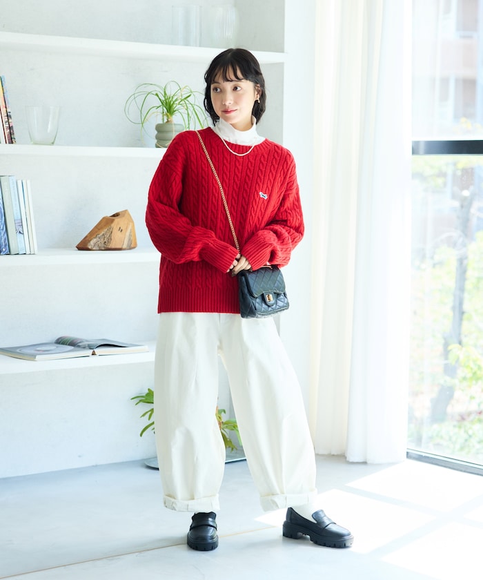 聯名迷你電纜針織套頭衫