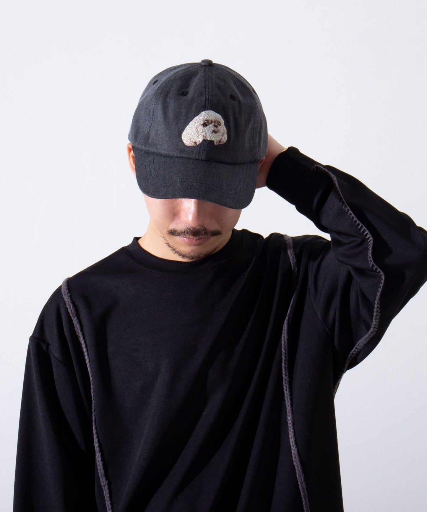 【GLOSTER】清洗後的狗刺繡帽