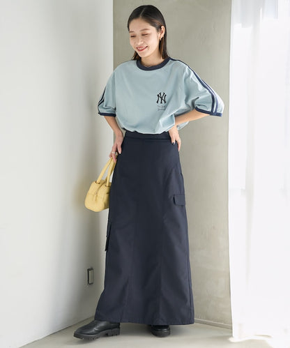 細紋換色裙