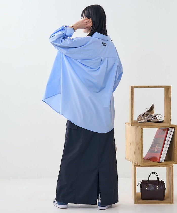 細紋換色裙