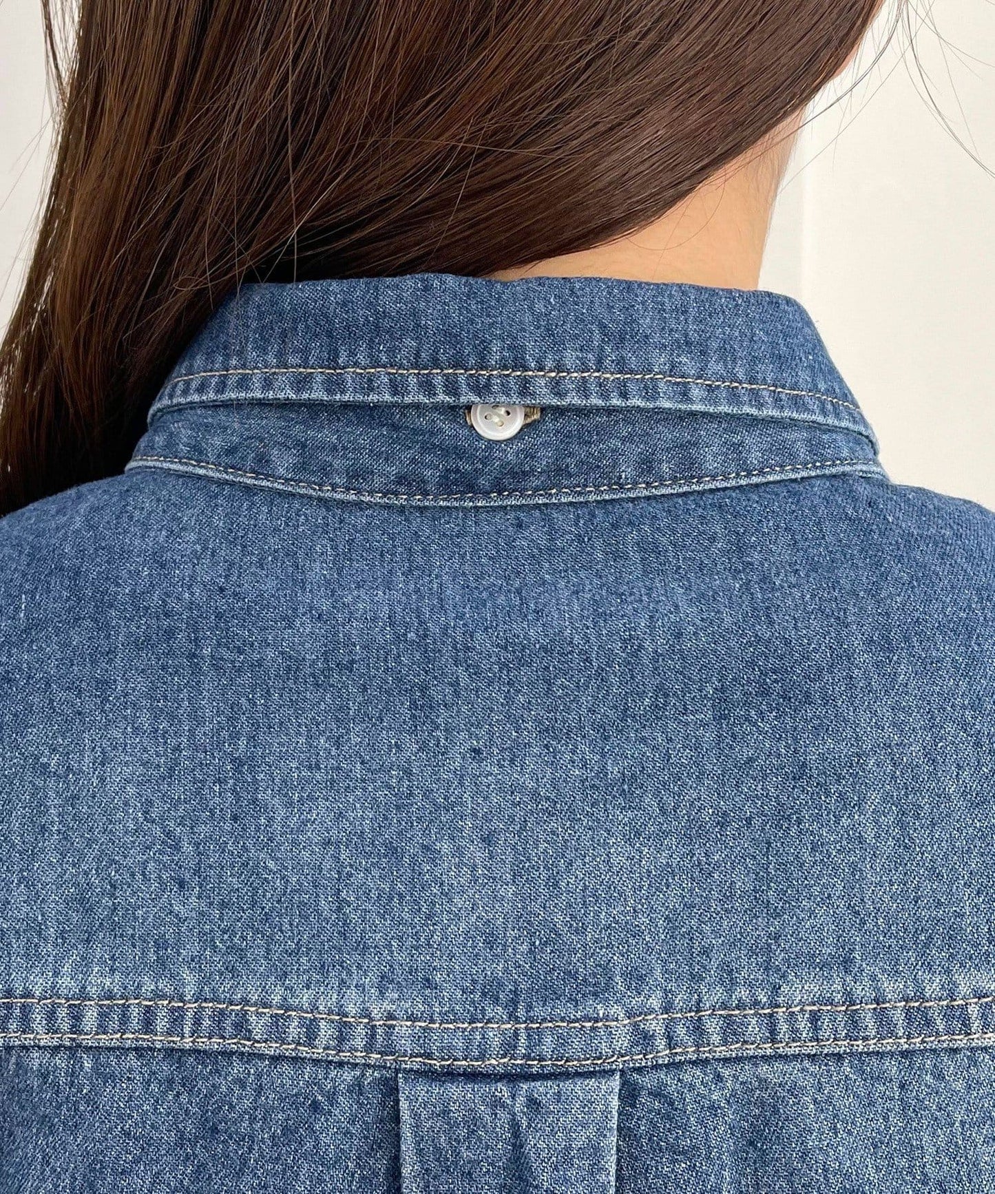 牛仔2WAY蝴蝶結襯衫