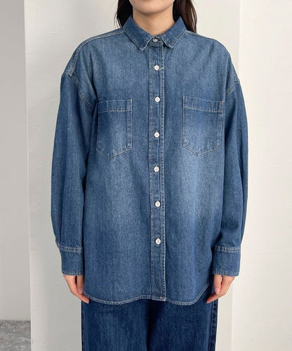 牛仔2WAY蝴蝶結襯衫