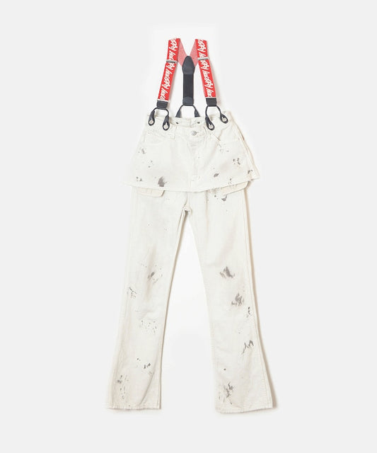 PAINT DENIM 2P SUSPENDER PANTS OFF