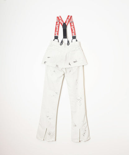 PAINT DENIM 2P SUSPENDER PANTS OFF