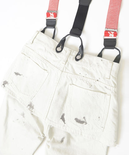 PAINT DENIM 2P SUSPENDER PANTS OFF