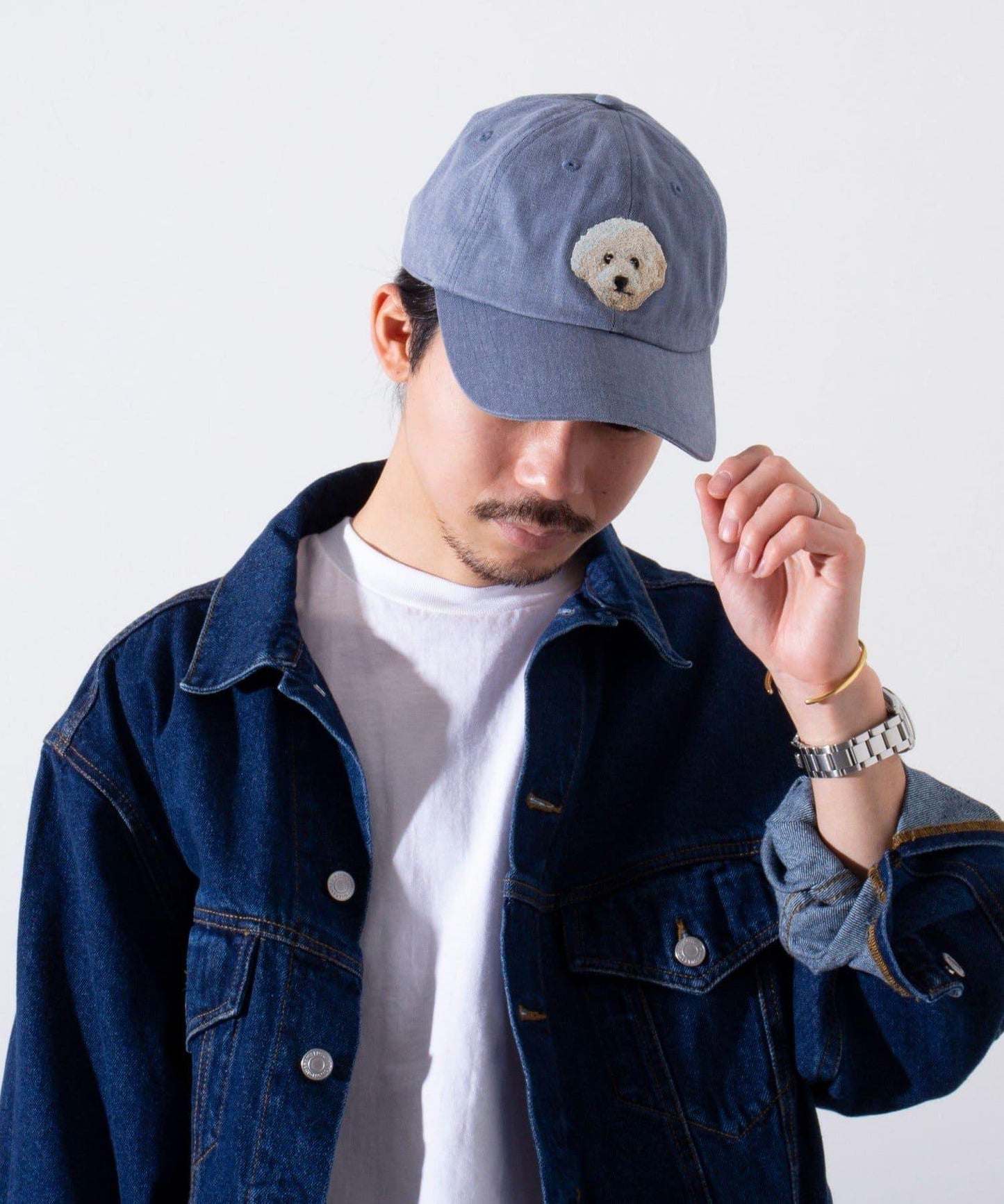 【GLOSTER】清洗後的狗刺繡帽