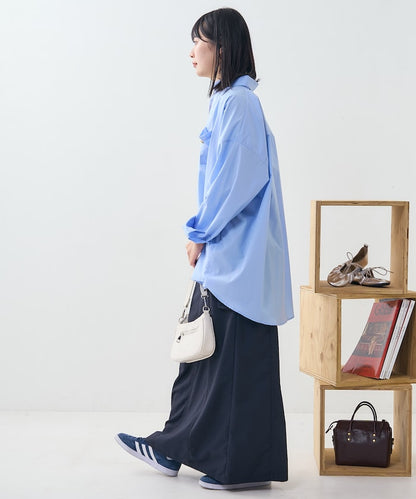 細紋換色裙