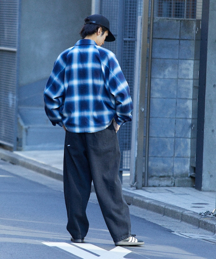 T/R CHECK ZIP BLOUSON T/R格子拉鍊夾克