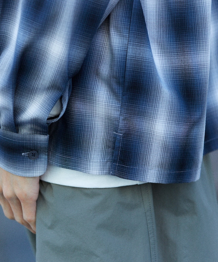 NEW LOOSE FIT OMBRE CHECK SHIRT LS