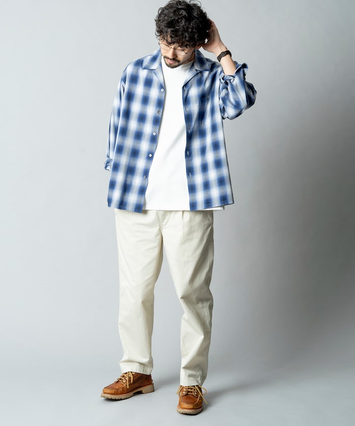 NEW LOOSE FIT OMBRE CHECK SHIRT LS