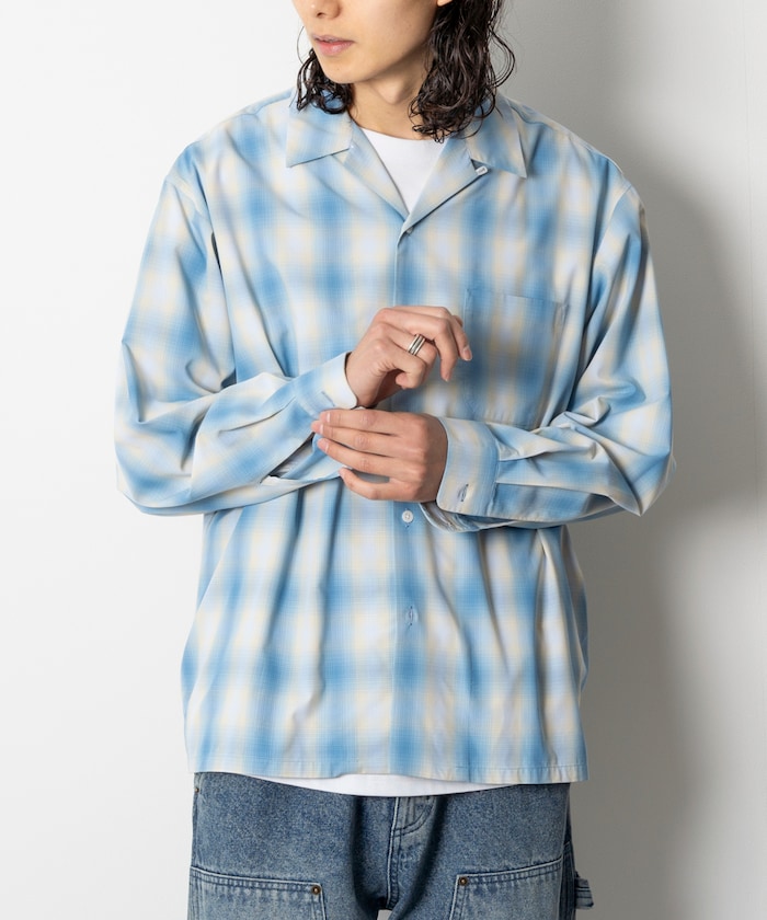 NEW LOOSE FIT OMBRE CHECK SHIRT LS