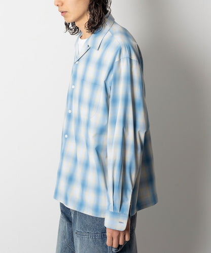 NEW LOOSE FIT OMBRE CHECK SHIRT LS