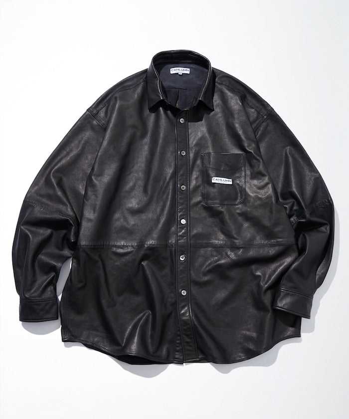 LAMB NAPPA /GOAT SUEDE LEATHER SHIRT