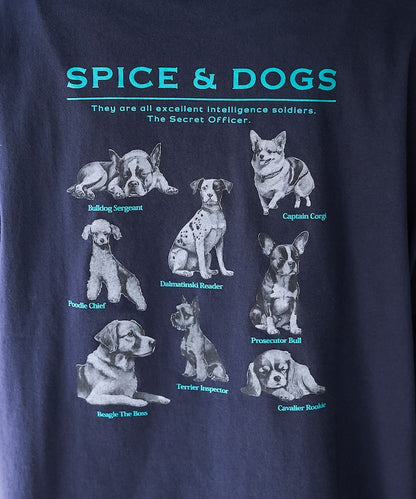 "SPICE&DOGS 8dogs" 動物印花T恤