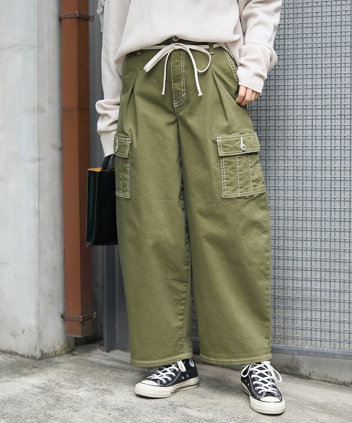 聯名 TUCK CURVE WIDE CARGO PANTS