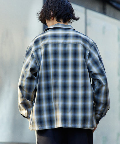 NEW LOOSE FIT OMBRE CHECK SHIRT LS