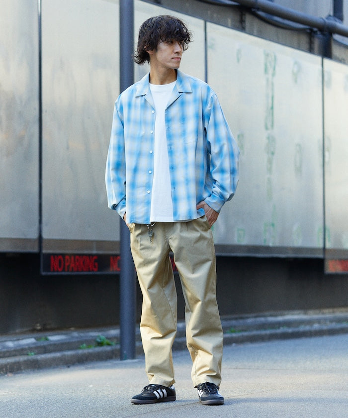 NEW LOOSE FIT OMBRE CHECK SHIRT LS