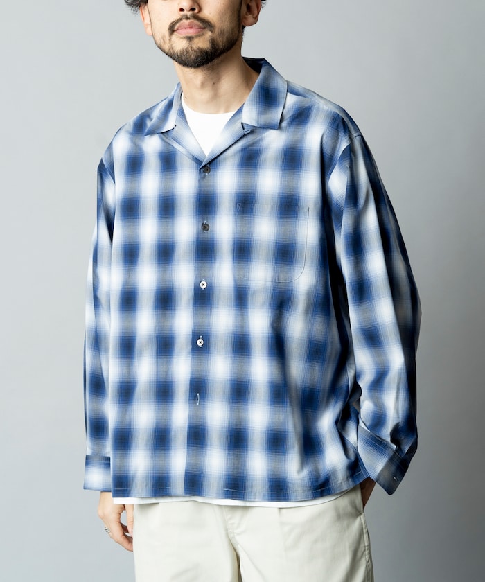 NEW LOOSE FIT OMBRE CHECK SHIRT LS