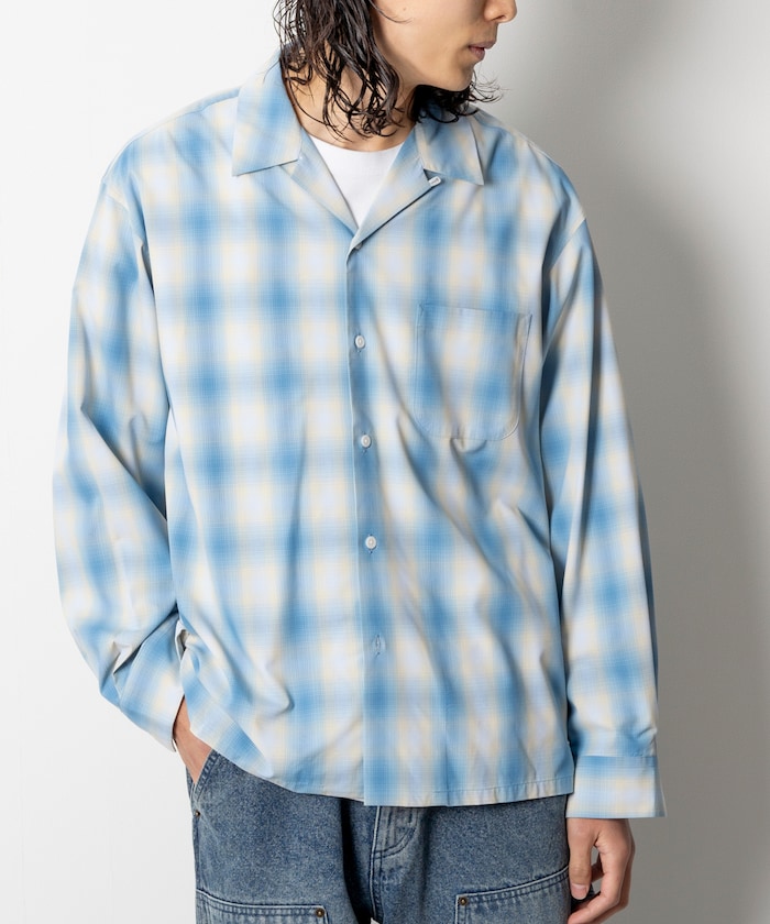 NEW LOOSE FIT OMBRE CHECK SHIRT LS