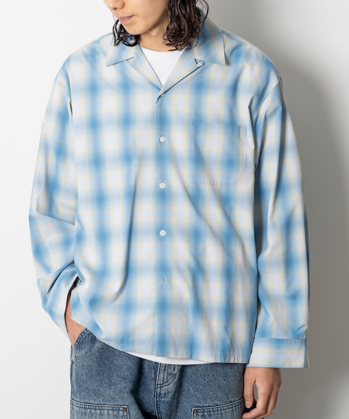 NEW LOOSE FIT OMBRE CHECK SHIRT LS