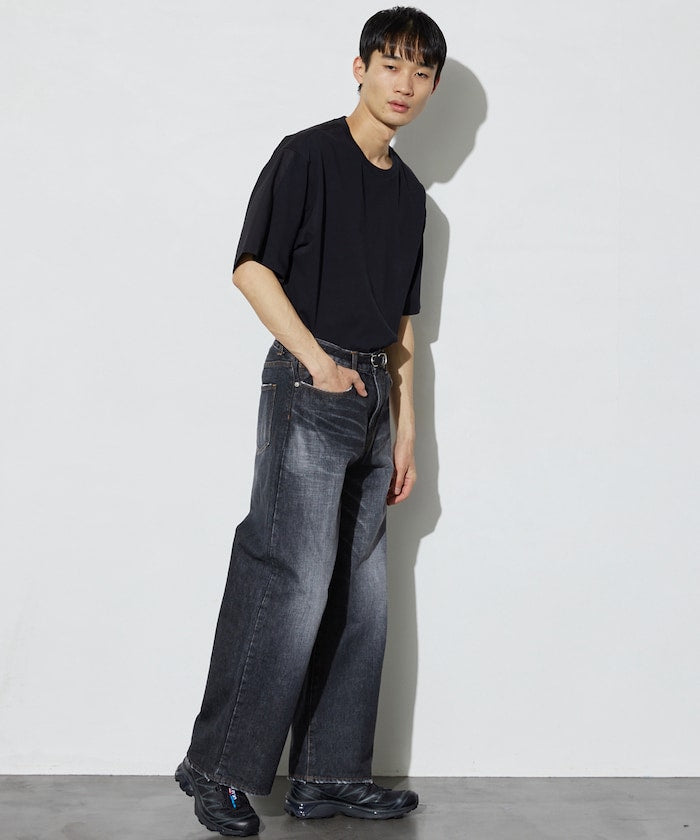 WIDE BAGGY FADED DENIM / 寬鬆褪色牛仔褲