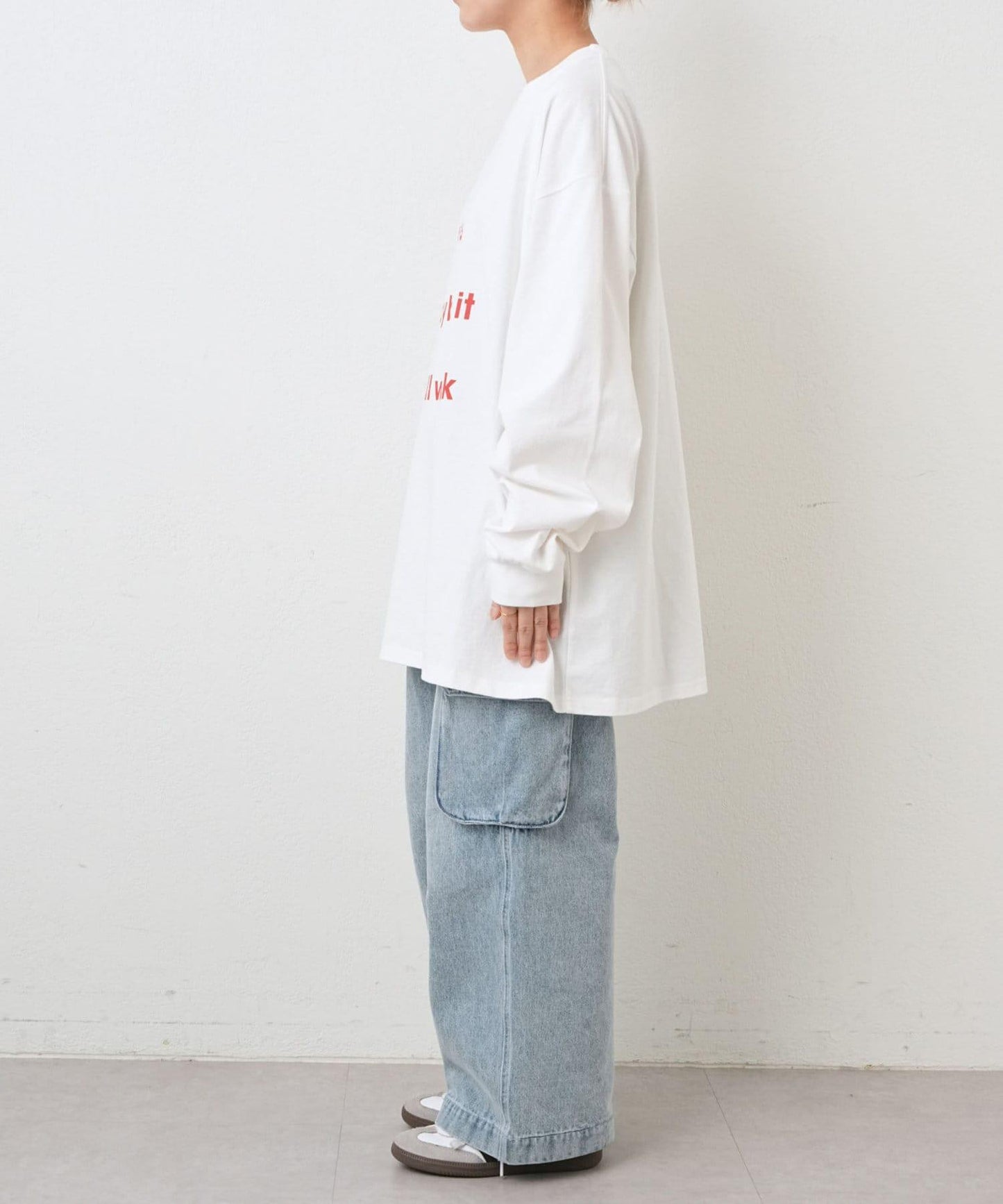 【UNISEX】信息印花圓領T恤