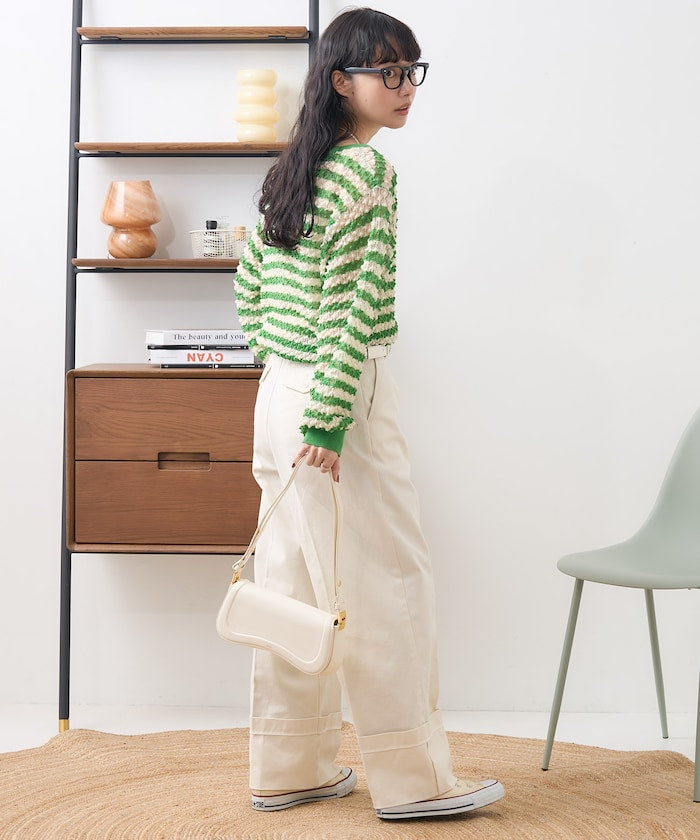 2way 透視 邊框 針織開衫