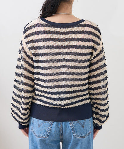 2way 透視 邊框 針織開衫