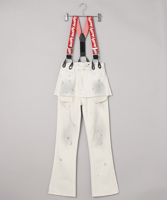 PAINT DENIM 2P SUSPENDER PANTS OFF